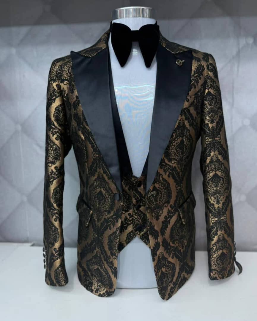Blush & Gold Prom Suit